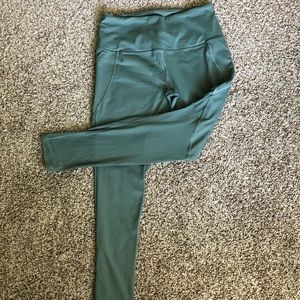 VS SPORT olive high waisted knockout mesh leggings